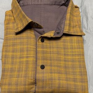 DKNY Blue and White Checkered Men's Shirt